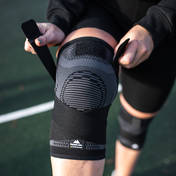 1 par justerbare knee sleeves med kompresjon Elite (1 par)