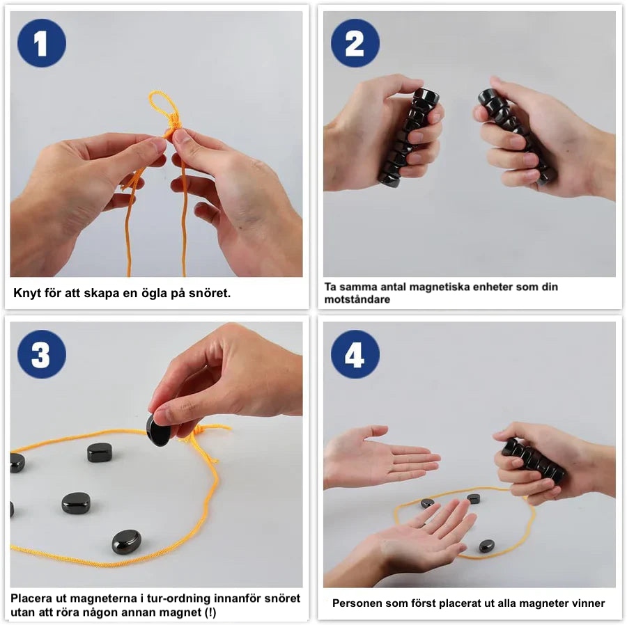 Selskapsspill med magnetiske brikker