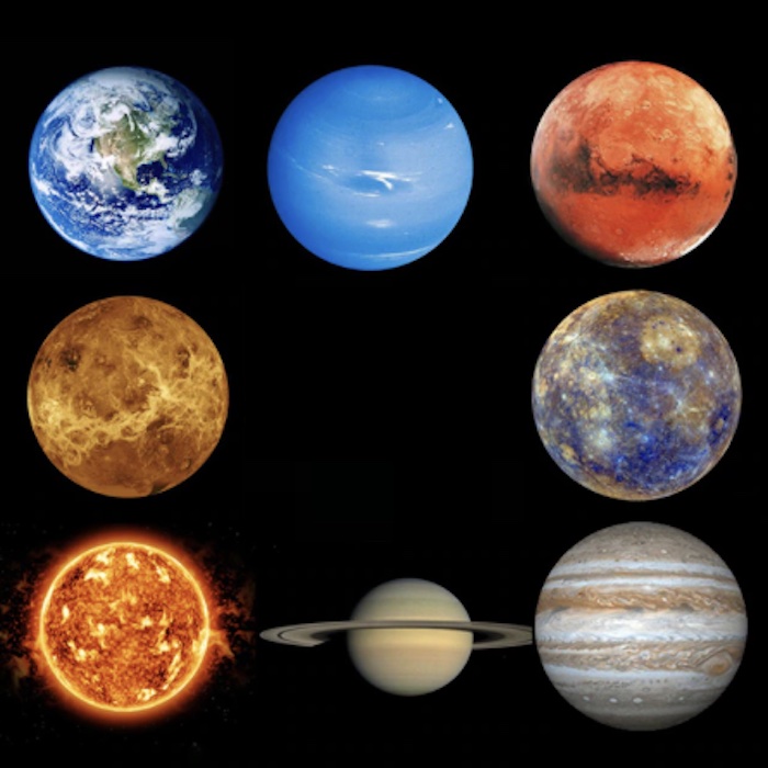 Trådløs romprojektor - 8 planeter